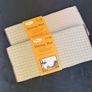 Hello Autumn Beige Drying Mat Set dries fast machine washable super absorbent 2